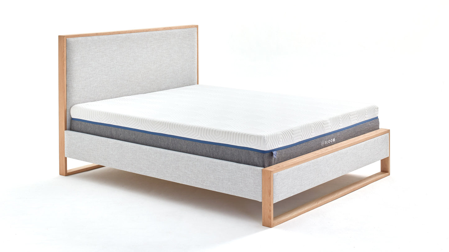 Sloom Oak Edge Bed Frame with Headboard