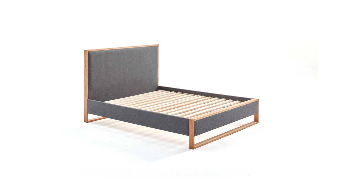 Sloom Oak Edge Bed Frame with Headboard