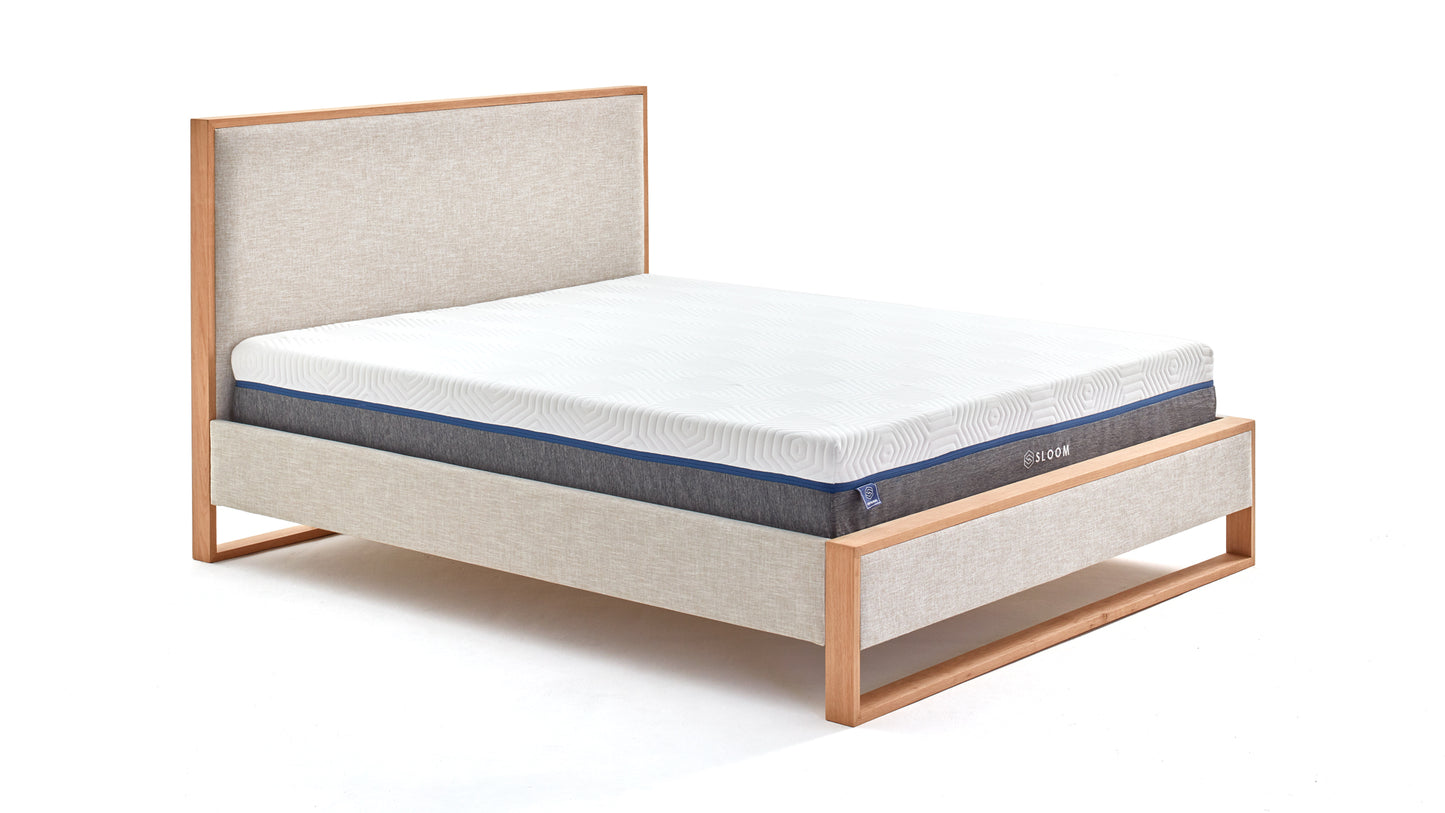 Sloom Oak Edge Bed Frame with Headboard